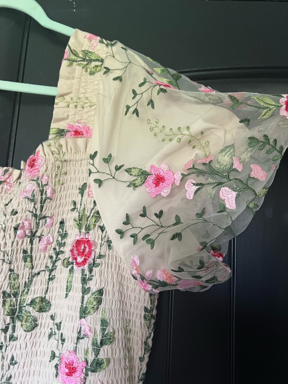 JessaKae Cream Rose Maxi Dress Sz 2X (3x, 4x) - Picture 11 of 17